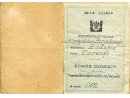 Dowód osobisty- seria A nr 423036 Rzeczpospolita Polska Mikołaja Adama Borysławskiego woj. łódzkie, powiat turecki, nr 652 wydany przez Urząd Gminy 6 VIII 1921.