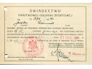 Świadectwo Państwowej Odznaki Sportowej nr 1376/34 Jodko Edmunda- uprawnienia klasy II st. pierwszego- Warszawa 31 VIII 1934.