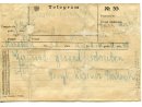 Telegram wysłany z obozu starobielskiego przez Henryka Kazimierza Bieńkowskiego  do Chełma Lubelskiego z dn. 8 IV 1940r.