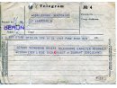 Telegram wysłany z obozu Starobielskiego przez Zygmunta Zdrojewskiego via Berlin do p.Szrojewskiej