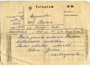 Telegram wysłany przez Michała Sagańskiego ze Starobielska 2 IV 1940r do m. Batorz 