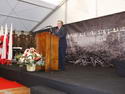 Prezydent RP Bronisław Komorowski  przemawia w dniu otwarcia wystawy pt. „Pamięć nie dała się zgładzić…”, 17 września 2011 r.
