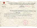 Pismo- odpowiedź z Międzynarodowego Czerwonego Krzyża wysłane z Genewy.