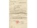 Pismo- Poświadczenie służby wydane przez Archiwum Wojskowe, Fort Legionowo, ul. Zakroczymska z 13 II 1937 nr 320 dla Feliksa Miszczaka vel Miszczuka.