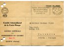 Pismo/ odpowiedź Międzynarodowego Czerwonego Krzyża z Genewy skierowana dn. 6 III 1947 do Hermana Jodko w Katowicach w sprawie poszukiwanego Edmunda Jodko.