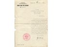 Pismo wydziału Śledczego w Łodzi skierowane do podkom. PP Józefa Kowalczyka, informujące o awansie z dn. 1 IV 1933r. na komisarza PP. /podpis i pieczęć ministra/.
