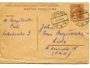 Karta pocztowa wysłana z m. Szadek przez Mikołaja Borysławskiego do żony Marii 28 VIII 1939r.