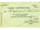 Karta legitymacyjna Koła Geodetów przy Politechnice Warszawskiej należąca do Stanisława Dąbrowskiego.