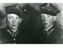 Fotografia dwóch braci: z lewej Dionizy Szawłowski zamordowany w Kalininie, z prawej Bonifacy - więzień obozu w Starobielsku.